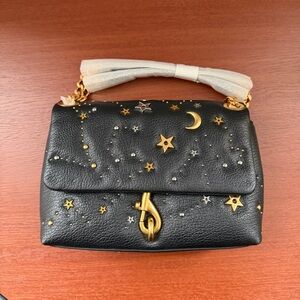 NEW Rebecca Minkoff Black Crossbody Edie Bag with Celestial Studs